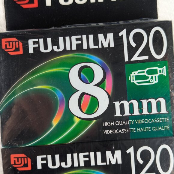 2 pack 8mm Fujifilm Camcorder tapes 120 mins videocassette NEW factory sealed - Picture 2 of 5